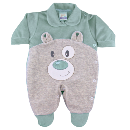 Macacão Prematuro Plush Bordado Ursinho