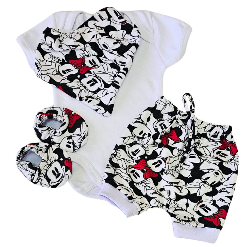 Conjunto Shorts Prematuro Desenho Feliz