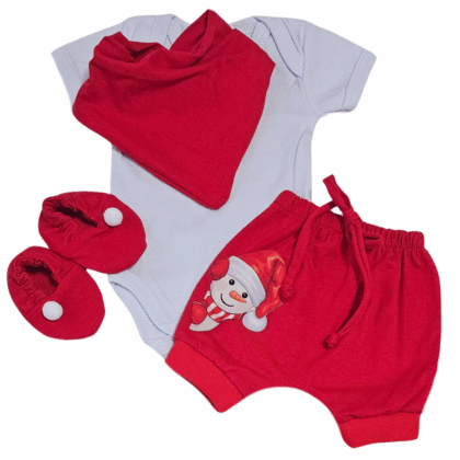 Conjunto Shorts Prematuro Feliz Natal