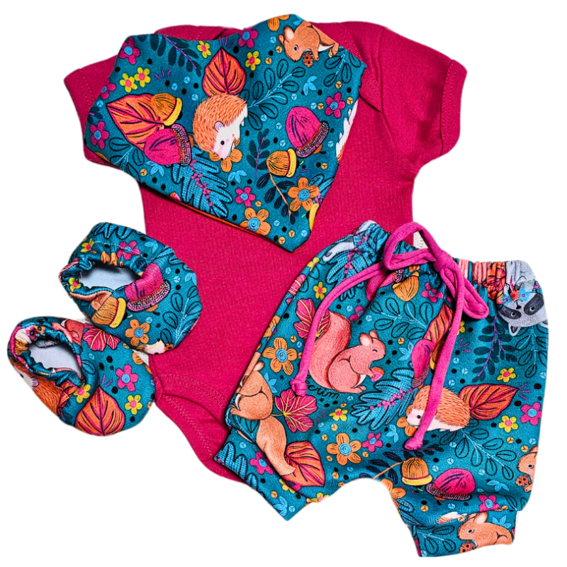 Conjunto Shorts Prematuro Zoo Divertido