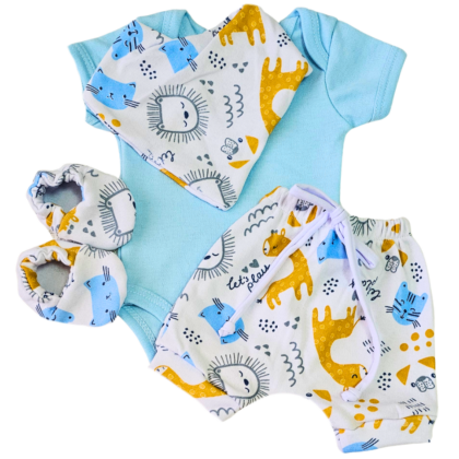 Conjunto Shorts Prematuro Gatinha Pink