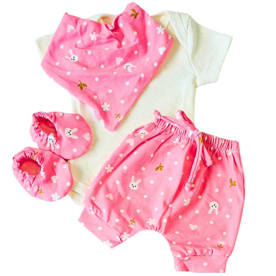 Conjunto Shorts Prematuro Coelhinha Fofa