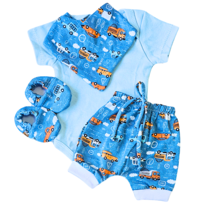 Conjunto Shorts Prematuro Carrinhos