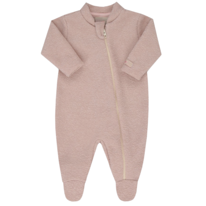 Macacão Prematuro Plush Buckle Zíper Premium Rose