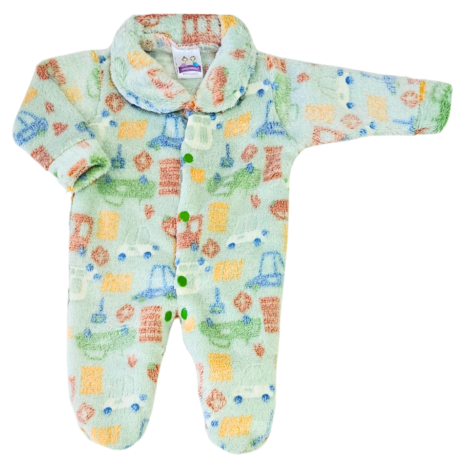 Macacão Prematuro Fleece Carrinhos