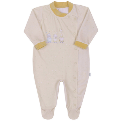Macacão Prematuro Plush Luxo Delicado Creme