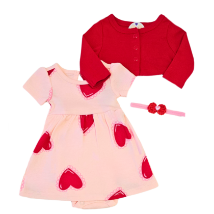 Kit Body Vestido Suedine Prematuro Amore da Mamãe