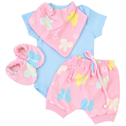 Conjunto Shorts Prematuro Borboletas
