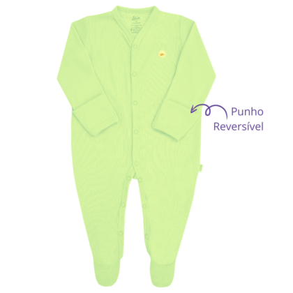 Macacão Prematuro Suedine Canelado Luxo Verde