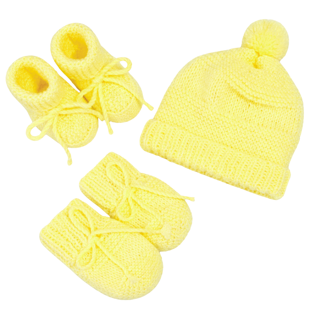 Kit Tricot Prematuro Amor em Cada Ponto Amarelo