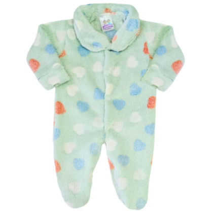 Macacão Prematuro Fleece Coração Delicado