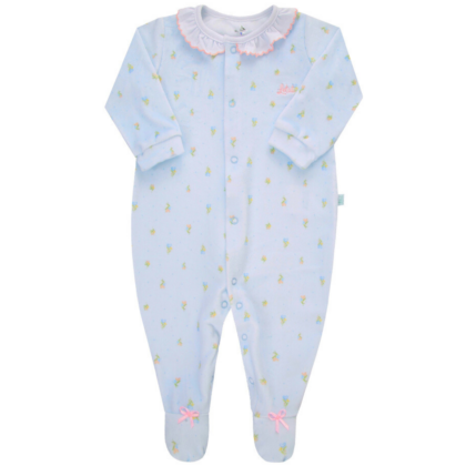 Macacão Prematuro Plush Luxo Conforto Azul