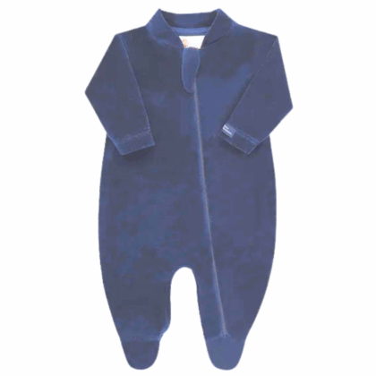 Macacão Prematuro Plush Zíper Marinho