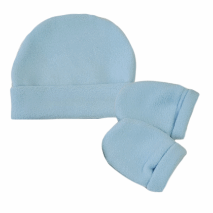 Kit Gorro e Luva Prematuro Microsoft Azul