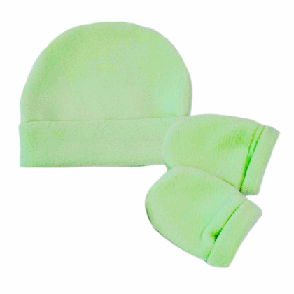 Kit Gorro e Luva Prematuro Microsoft Verde