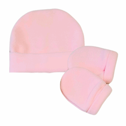 Kit Gorro e Luva Prematuro Microsoft Rosa