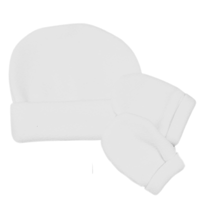 Kit Gorro e Luva Prematuro Microsoft Branco