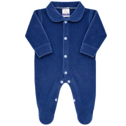 Macacão Prematuro Plush Azul Jeans