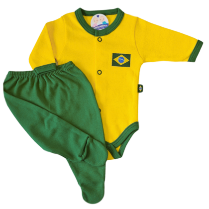 Body e Calça Prematuro Suedine Brasil