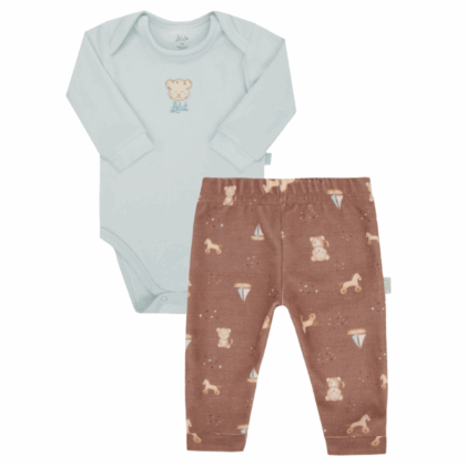 Body e Calça Prematuro Plush Premium Bordado Luxo