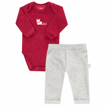 Body e Calça Prematuro Baby Plush Premium Cachorrinho