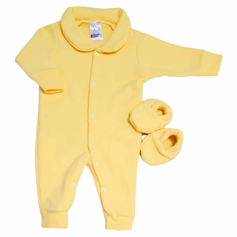 Kit Macacão Prematuro Microsoft Amarelo