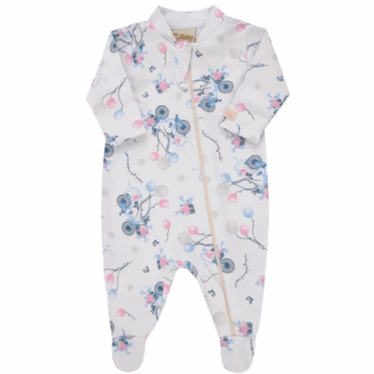 Macacão Prematuro Suedine Zíper