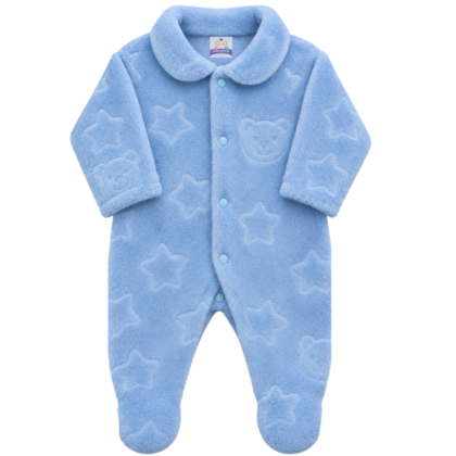 Macacão Prematuro Fleece 3D Urso Estrelado