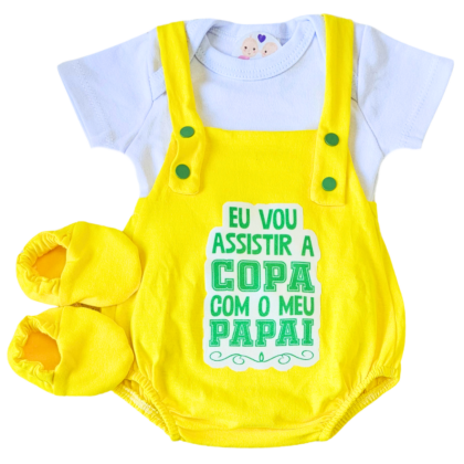 Jardineira Romper Prematuro Copa Com Meu Pai