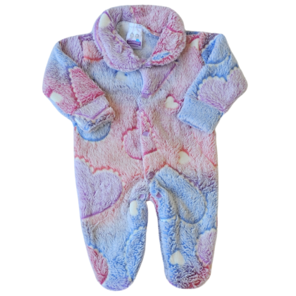 Macacão Prematuro Fleece Coração Brilha no Escuro