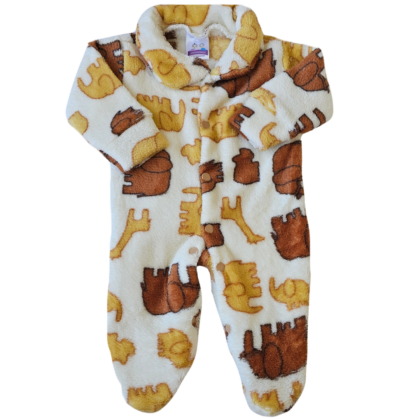 Macacão Prematuro Fleece Elefantes Felizes