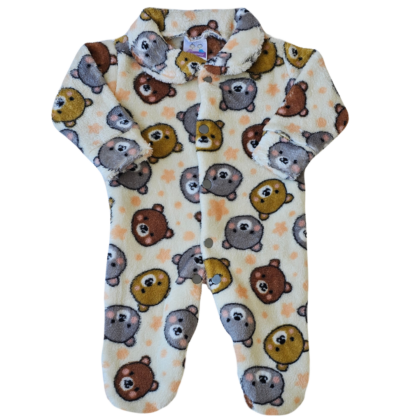 Macacão Prematuro Fleece Ursinhos Felizes