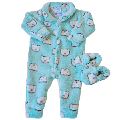 Kit Macacão Prematuro Fleece Ursinhos